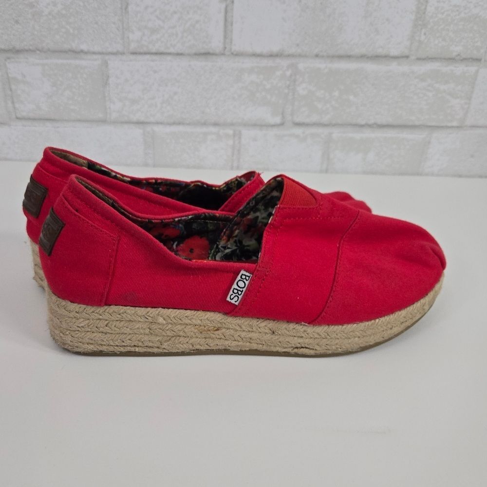 BOBS memory foam red wedges